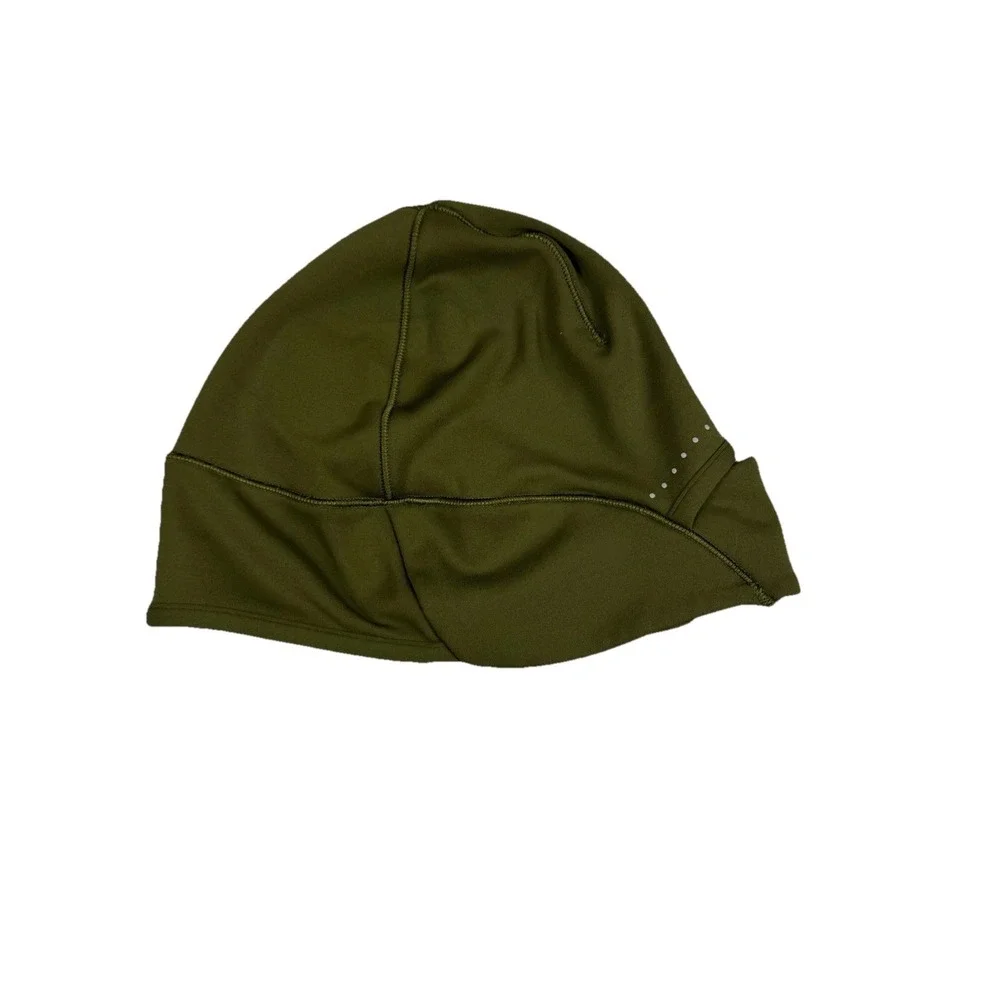 Lululemon Run For It‎ All Olive Green Running Beanie Reflective Cold Weather Hat